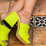 Beachfront Backdrop - Gold Paparazzi Anklet All Eyes On U Jewelry
