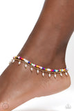 Beachfront Backdrop - Gold Paparazzi Anklet All Eyes On U Jewelry