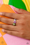 Colorblock Chic - Multicolor Paparazzi Ring All Eyes On U Jewelry