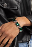 Dazzling Debut - Green Paparazzi Bracelet All Eyes On U Jewelry