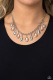 Teardrop Timbre - White Paparazzi Necklace All Eyes On U Jewelry