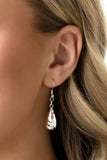Teardrop Timbre - White Paparazzi Necklace All Eyes On U Jewelry