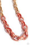 Statement Season - Orange Paparazzi Necklace All Eyes On U Jewelry