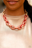 Statement Season - Orange Paparazzi Necklace All Eyes On U Jewelry