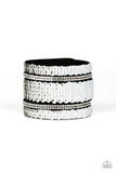 Paparazzi Pink Sequin Wrap Bracelet-Mermaid Service