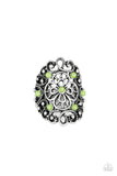 Floral Fancies Green Paparazzi Ring