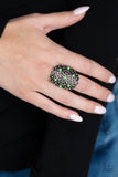 Floral Fancies Green Paparazzi Ring