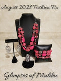 Glimpses of Malibu Pink Paparazzi Fashion Fix Set All Eyes On U Jewel
