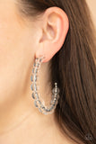 In The Clear White Paparazzi Earrings