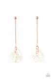 Keep Them in Suspense Copper Paparazzi Earrings All Eyes On U Jewelry