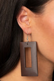 Totally Framed Brown Paparazzi Earrings All Eyes On U Jewelry Store 