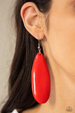 Tropical Ferry Red Paparazzi Earrings All Eyes On U Jewelry 