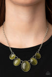 One Can Only GLEAM Green Paparazzi Necklace All Eyes On U