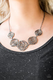 Rosy Rosette Black Paparazzi Necklace All Eyes On U