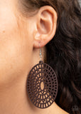Tropical Retreat BrownPaparazzi Earrings All Eyes On U Jewelry