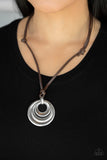 Desert Spiral Silver Paparazzi Necklace
