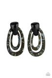 The Haute Zone Black Paparazzi Earrings