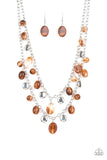 Rainbow Shine Brown Necklace - Paparazzi Accessories