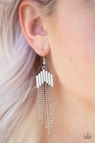 Radically Retro Silver Paparazzi Earrings All Eyes On U 