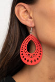 Belize Beauty Red Paparazzi Earrings All Eyes On U Jewelry 