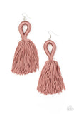 Tassels and Tiaras Pink Paparazzi Earrings All Eyes On U Jewelry