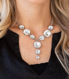 Legendary Luster White Paparazzi Necklace All Eyes On U