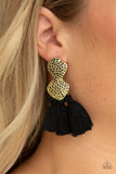 Tenacious Tassel Black Paparazzi Earrings All Eyes On U