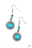 Desert Bliss Blue Turquoise Paparazzi Earrings
