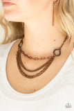 Chains Of Command Copper Paparazzi Necklace