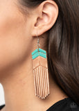 Desert Trails Blue Paparazzi Earrings All Eyes On U Jewelry 