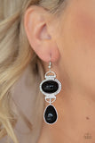 Icy Shimmer Black Paparazzi Earrings