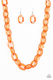 Ice Queen Orange Paparazzi Necklace All Eyes On U Jewelry