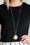 Chroma Courageous Yellow Paparazzi Necklace All Eyes On U
