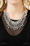 The Leanne White Rhinestone Paparazzi Necklace