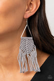 Macrame Jungle Silver Paparazzi Earrings All Eyes On U Jewelry 