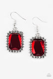 Downtown Dapper Red Paparazzi Earrings