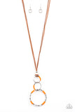 Rural Renovation Orange Paparazzi Necklace All Eyes On U Jewelry 