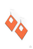 Woven Wanderer Orange Paparazzi Earrings All Eyes On U Jewelry 