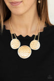 Gladiator Glam Gold Paparazzi Necklace All Eyes On U Jewelry 