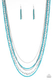 Industrial Vibrance Blue Paparazzi Necklace All Eyes On U