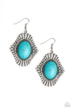 Easy As Pioneer Blue Paparazzi Earrings