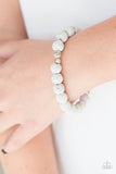 Steady Now White Paparazzi Bracelet