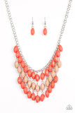 Delhi Diva Orange Paparazzi Necklace All Eyes On U