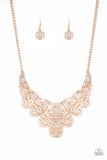 Mess With The Bull Rose Gold Paparazzi Necklace