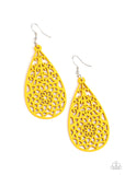 Seaside Sunsets Yellow  Paparazzi Earrings All Eyes On U Jewelry 