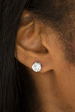 Just In Timeless White Paparazzi Earrings
