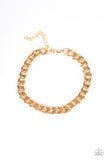Take It To The Bank Gold Paparazzi Bracelet All Eyes On U