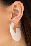 Tropically Torrid White Paparazzi Earrings