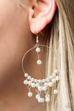 Now On Broadway White Pearl Earrings- Paparazzi Accessories