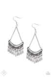 In Rouge Silver Paparazzi Earrings All Eyes On U